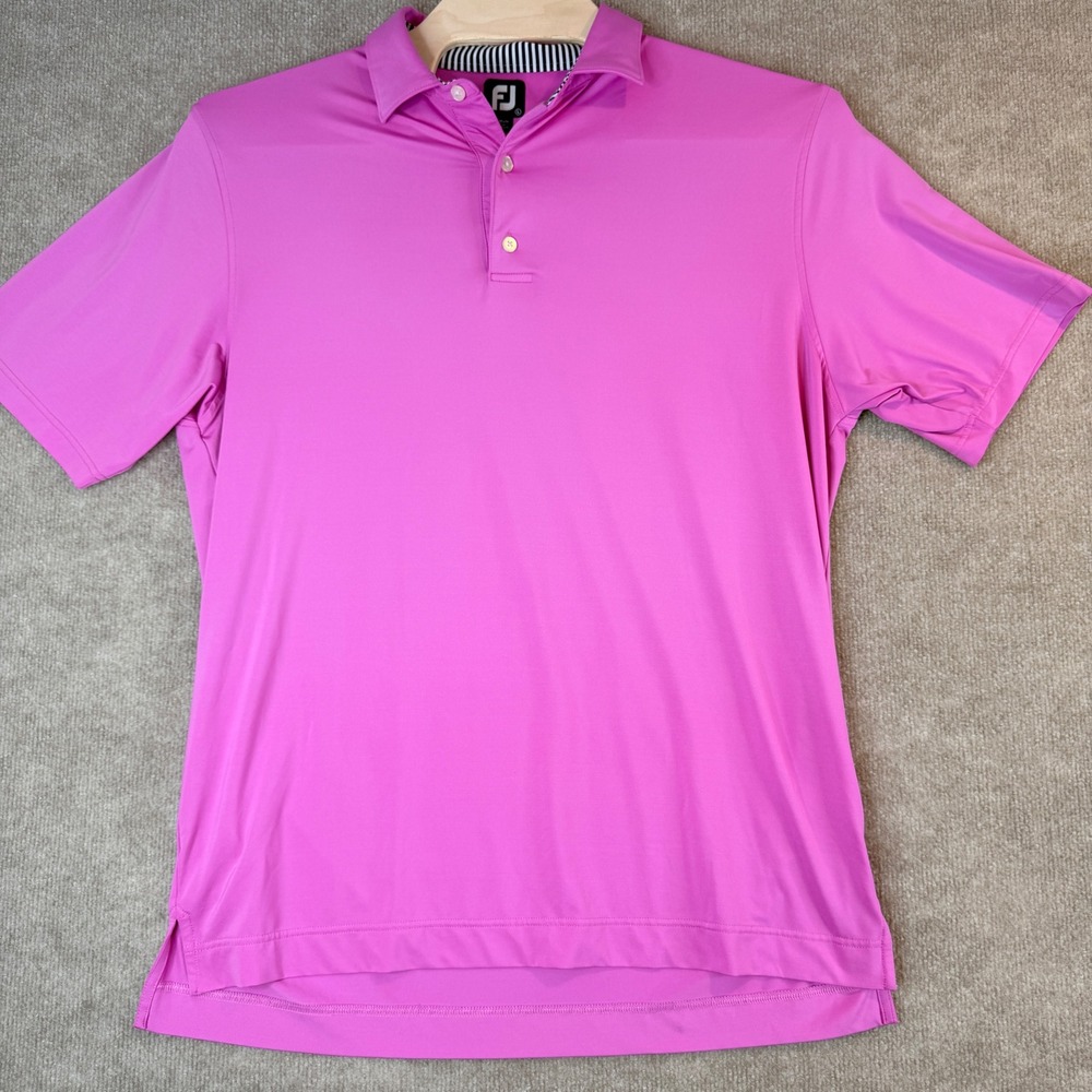 FootJoy Mens ProDry Golf Polo Shirt Pink Short Sleeve SKU 26225 Large